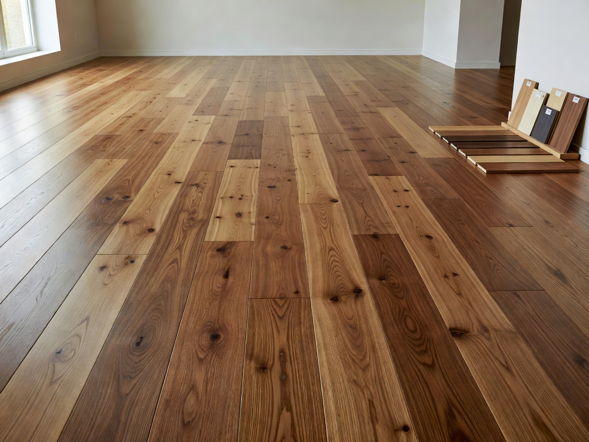 Completed real timber floor ready for a flooring installation discussion